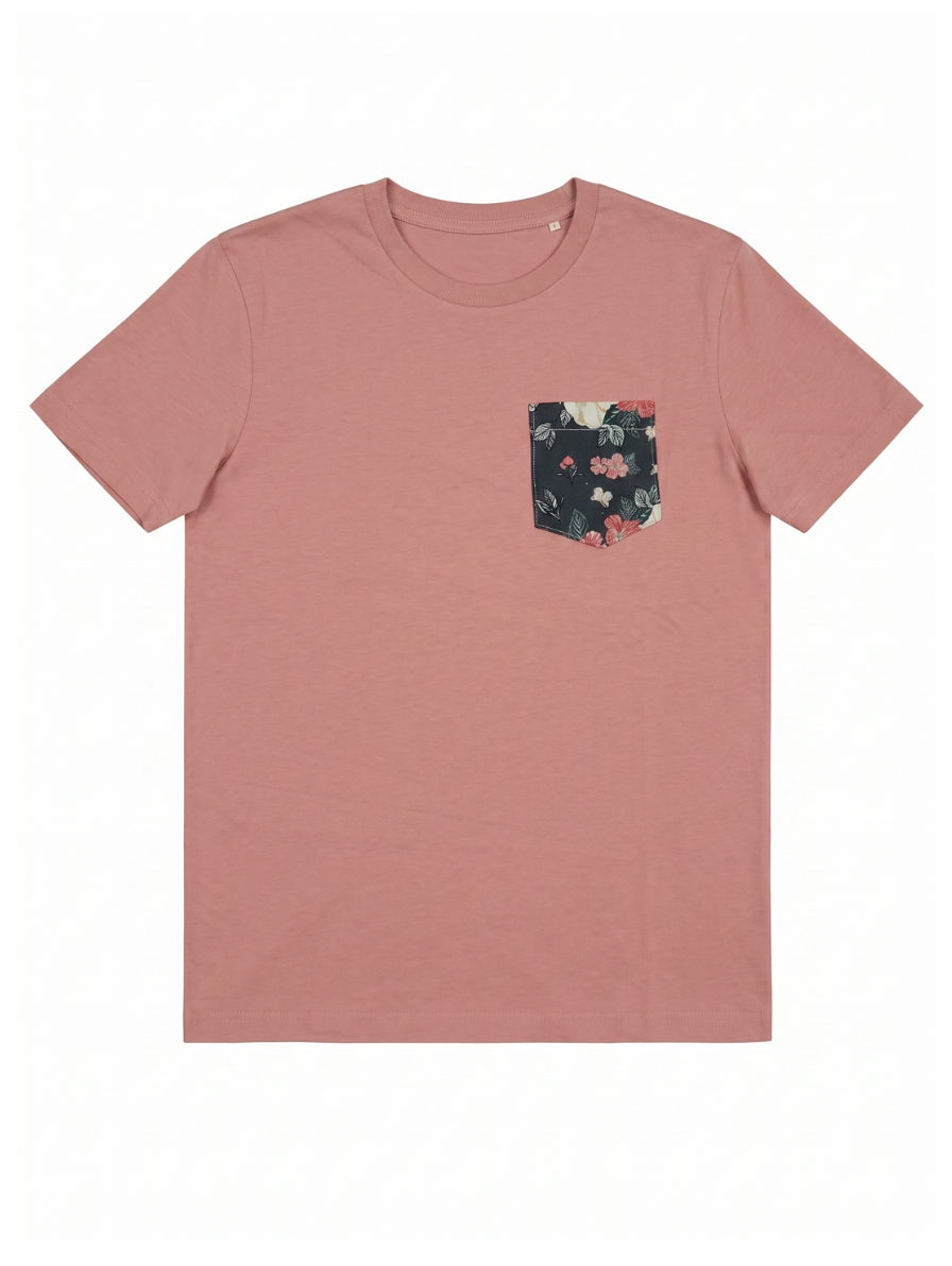 Camiseta_Algodon_Bolsillo_Botanical_rosa