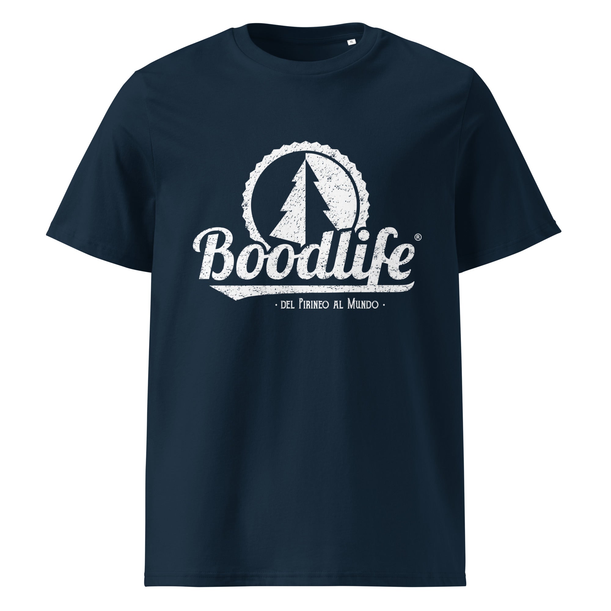 Camiseta Orígenes de Boodlife en color azul marino, algodón orgánico