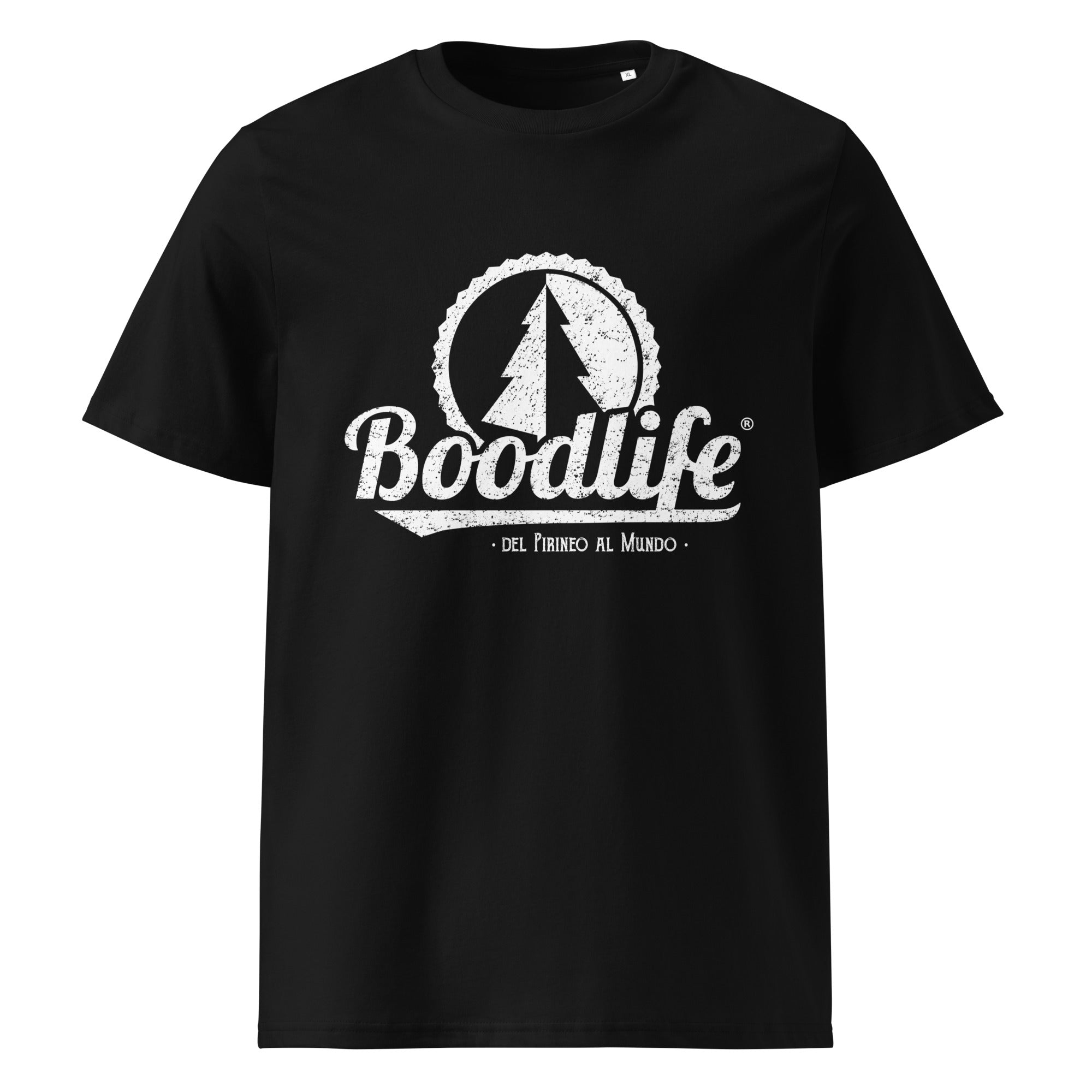Camiseta Orígenes de Boodlife en color negro, algodón orgánico