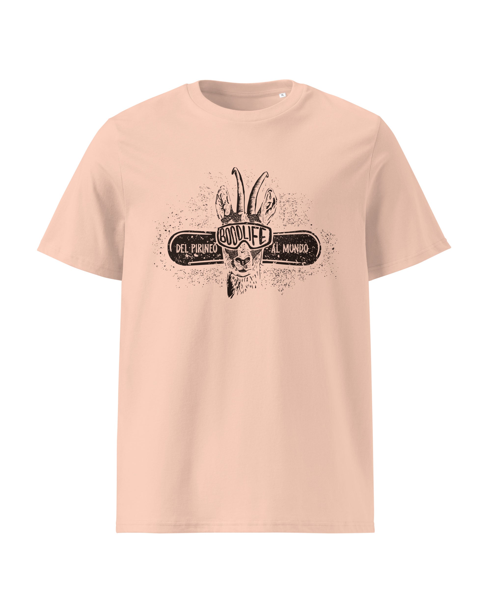 Camiseta Sarrio de Boodlife en color melocotón, algodón orgánico