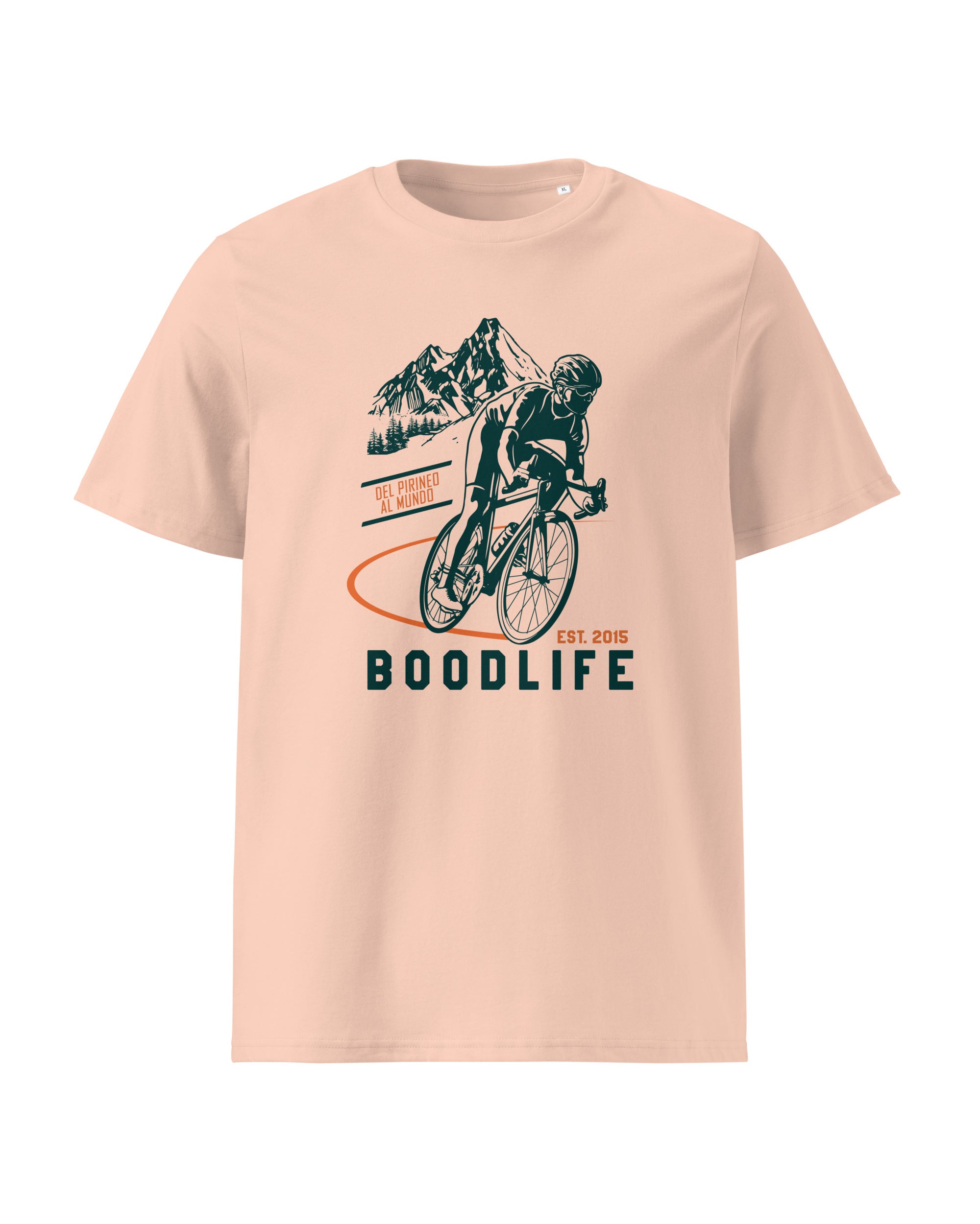 Camiseta Road B de Boodlife en color melocotón, algodón orgánico