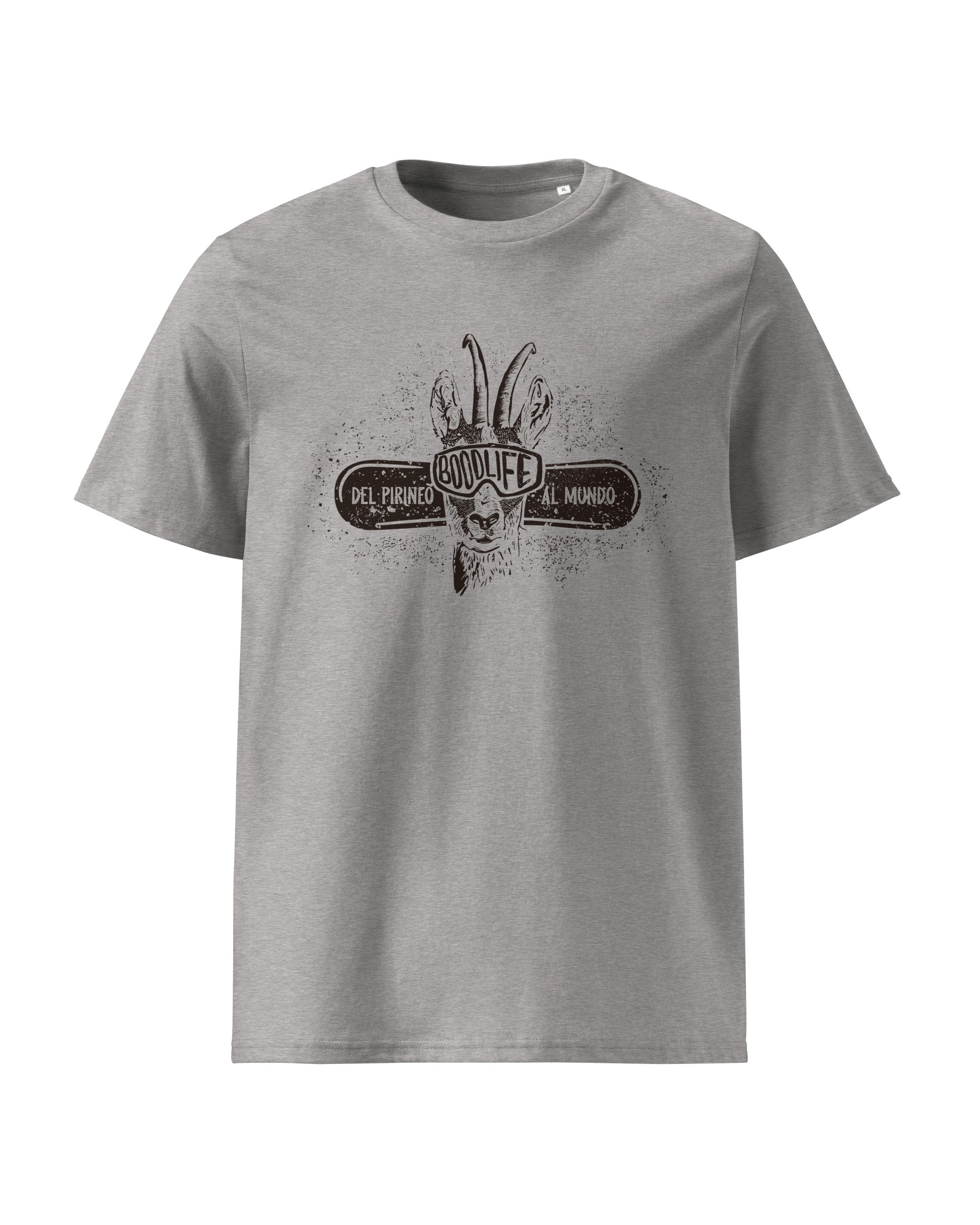 Camiseta Sarrio de Boodlife en color gris claro, algodón orgánico