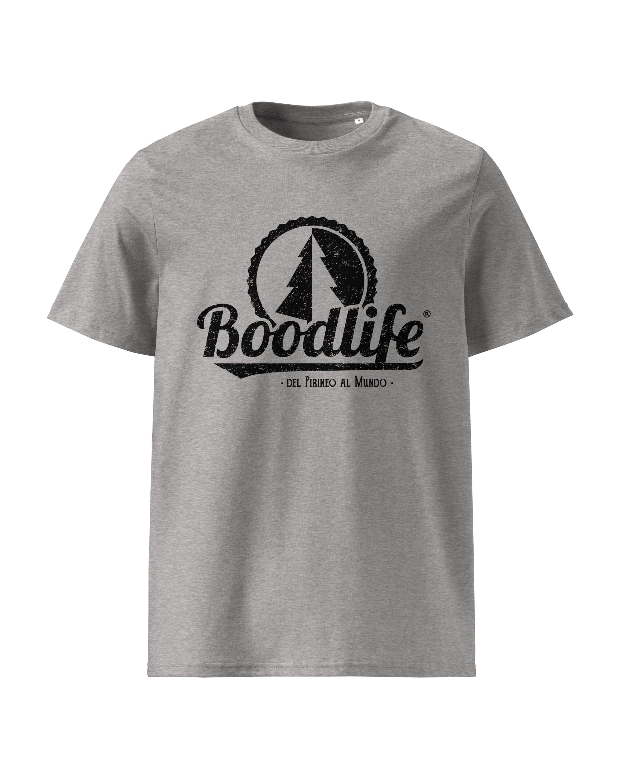 Camiseta Orígenes de Boodlife en color gris claro, algodón orgánico