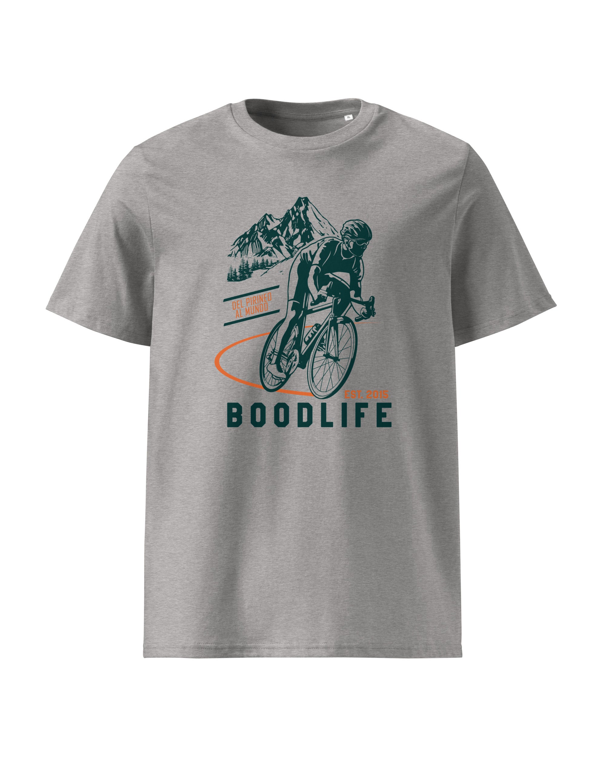 Camiseta Road B de Boodlife en color gris claro, algodón orgánico