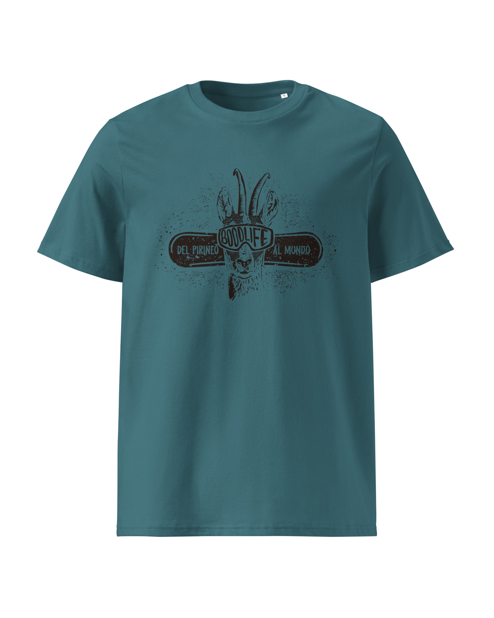 Camiseta Sarrio de Boodlife en color turquesa, algodón orgánico