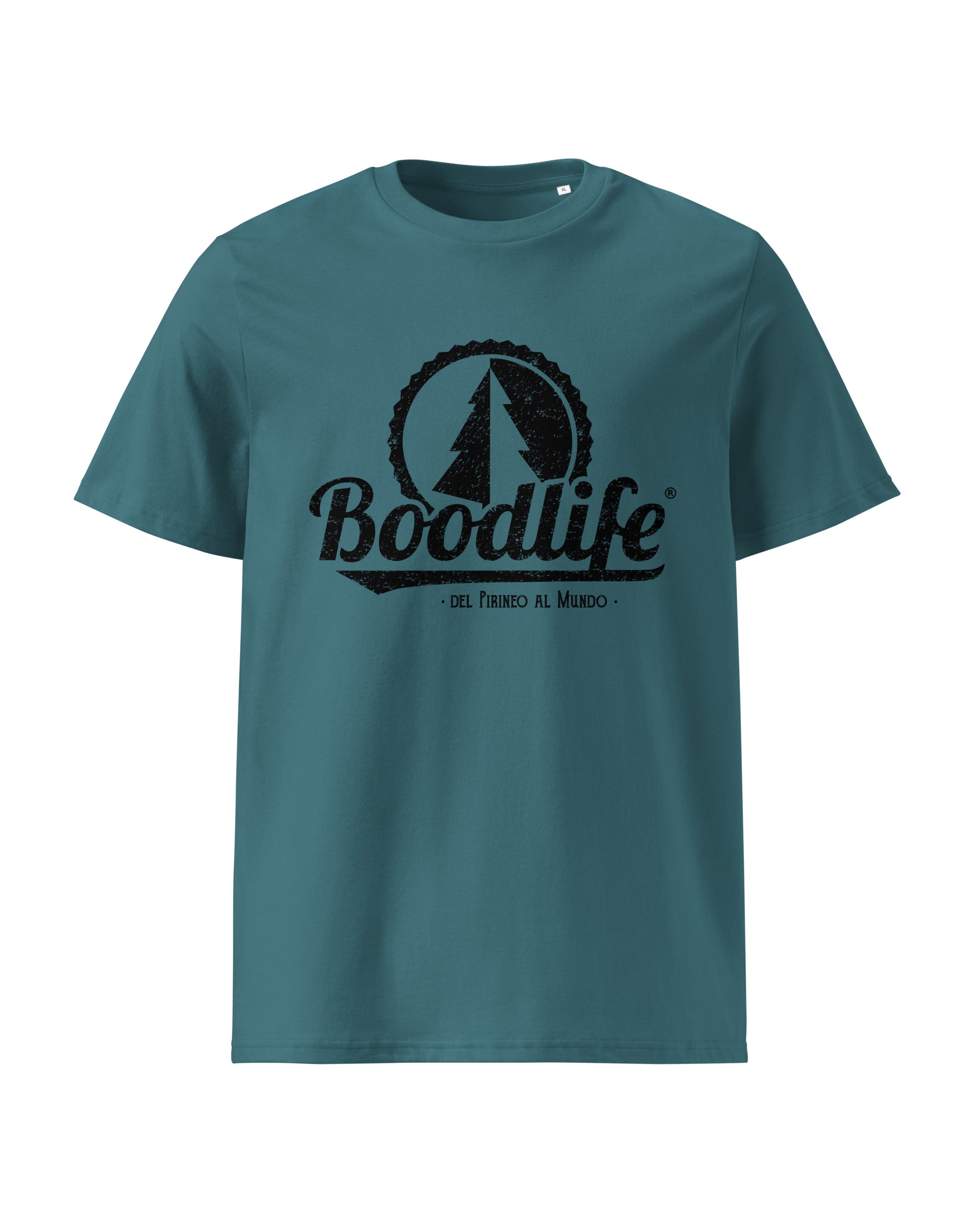Camiseta Orígenes de Boodlife en color turquesa, algodón orgánico